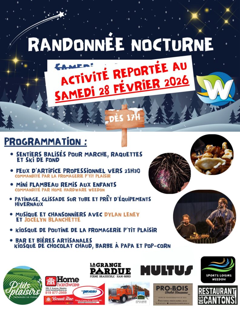 RANDONNÉE NOCTURNE – SAMEDI 31 JANVIER 2026